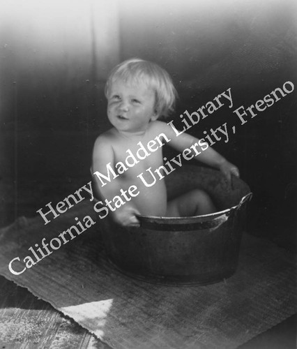 Babe in a wash bucket #1