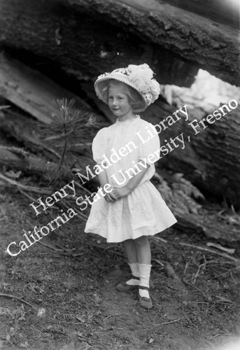 Little girl in a white dress