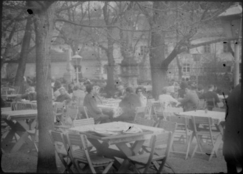 View of outdoor cafe