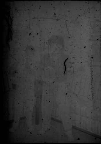 Two unidentified young men (Peters relatives?) in costumes