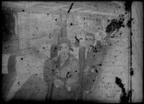 Alice Peters and others on board train in Japan