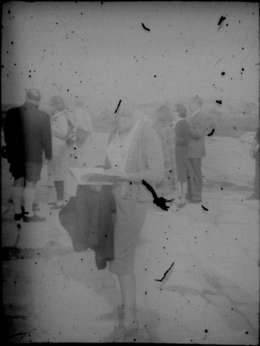 Group of tourists in unidentified location