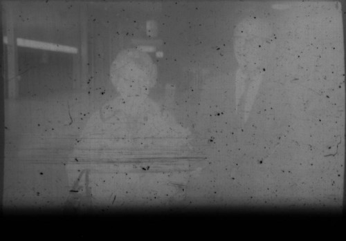 Unidentified man and woman in airport