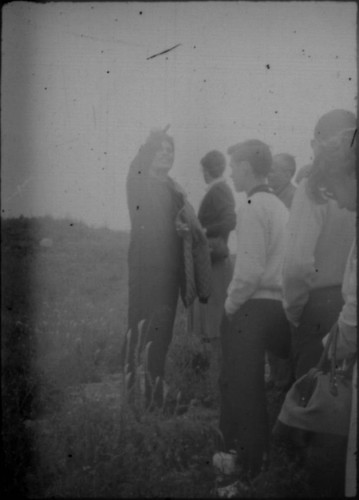 Tour guide with a group of tourists