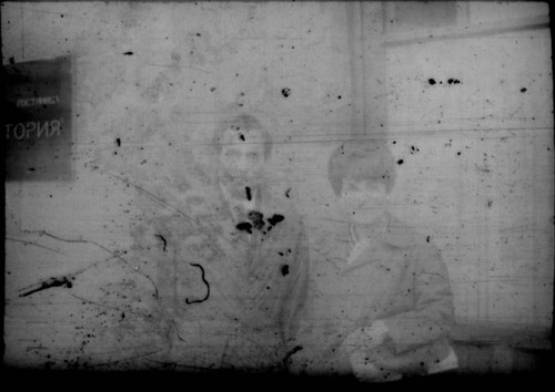 Unidentified man and woman in Leningrad