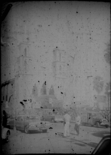 View of church in unidentified city