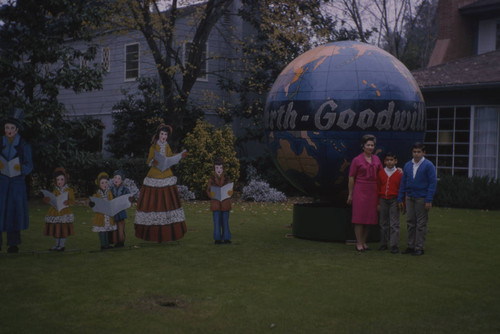 Alice Peters and nephews? in front of Peters residence