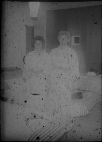 Alice Peters and unidentified woman in traditional Japanese clothing