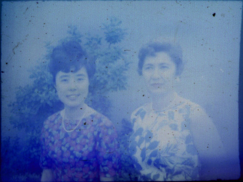 Alice Peters standing with unidentified woman