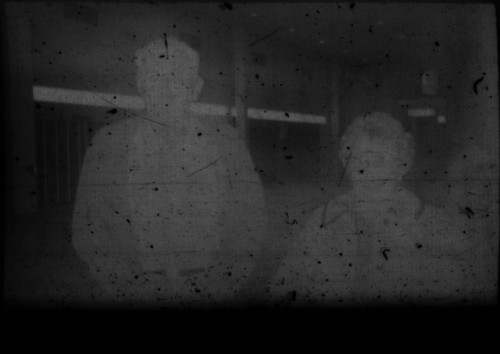 Unidentified man and woman in airport