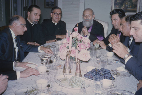 Patriarch Kalonstian and his party in Peters residence