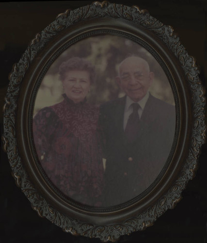 Framed portrait of Leon and Alice Peters