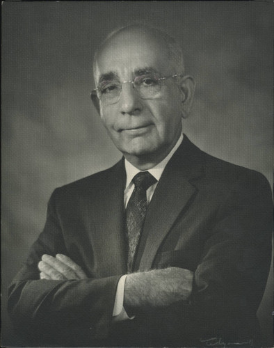 Framed portrait of Leon S. Peters