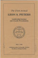 First Annual Leon S. Peters Leadership Seminar and Awards Presentation