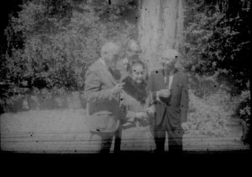 Group of tourists gathered at a picnic