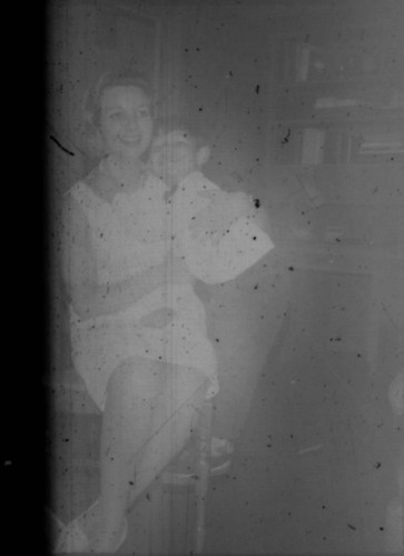 Unidentified young woman and boy