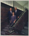 Alice and Pete Peters with School of Business Dean Joe Penbeca in the Leon Peters Business Building