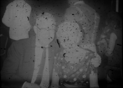 Unidentified man and woman in restaurant