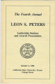 Fourth Annual Leon S. Peters Leadership Seminar and Awards Presentation