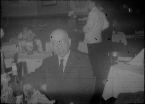 Leon Peters seated at a restaurant