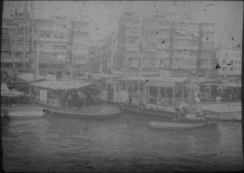 View of harbor in unidentified city