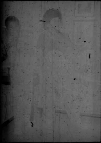 Two unidentified young men (Peters relatives?) in costumes