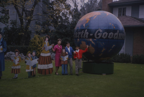 Alice Peters and nephews? in front of Peters residence