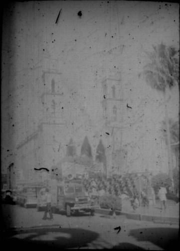 View of church in unidentified city