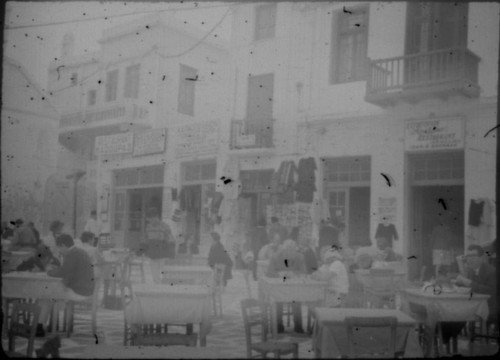 View of outdoor cafe