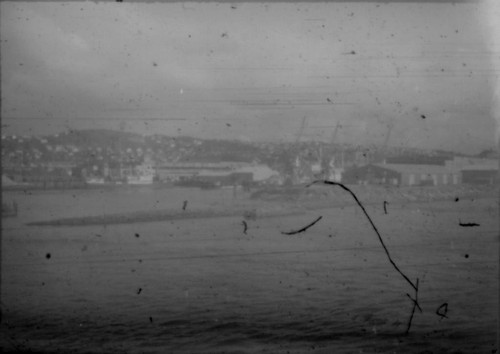 View of harbor in unidentified city