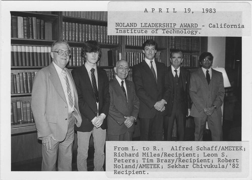 Noland Leadership Award - California Institute of Technology from Ametek