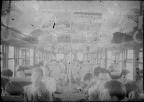 View of interior of bus