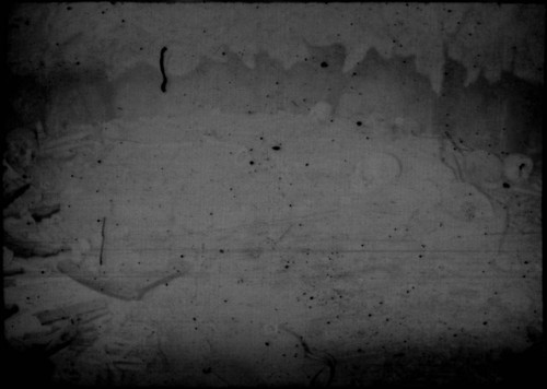 Interior of unidentified cave with human remains