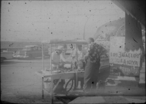 View of roadside fruit stand