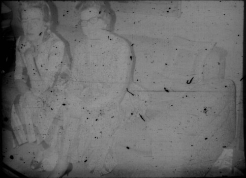 Two unidentified women (Peters relatives?) seated on a couch