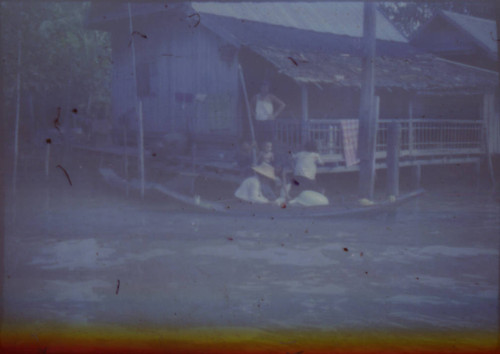 View of canal in unidentified city