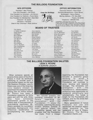 The Bulldog Foundation salutes Leon S. Peters