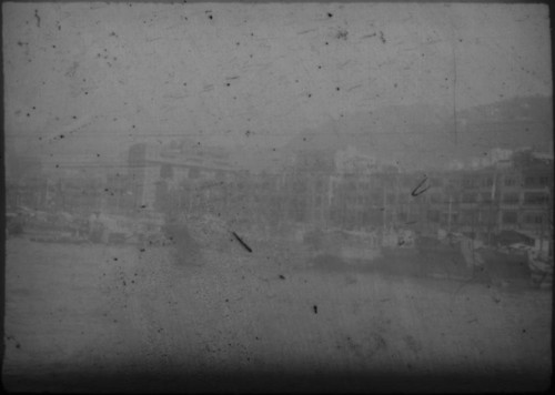 View of harbor in unidentified city