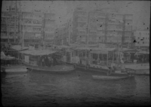 View of harbor in unidentified city