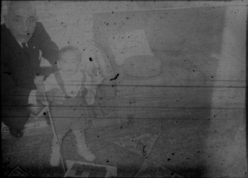 Leon Peters with unidentified toddler