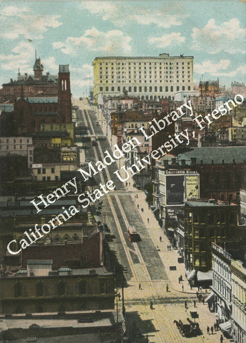 California Street Hill showing the Fair mont Hotel, San Francisco-California