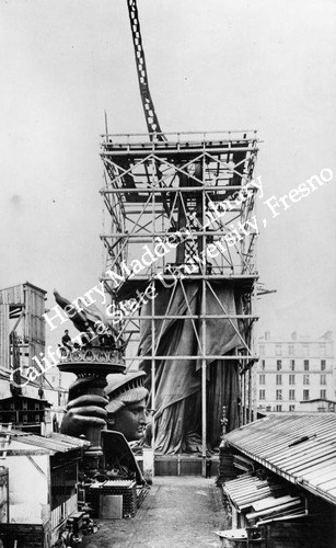 Statue of Liberty under construction