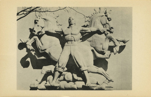 Sculpture at the World's Fair of 1940, New York - "Labors of Man," by George H. Snowden, Court of Peace