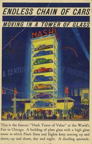 Endless Chain of Cars Moving in a Tower of Glass — Calisphere