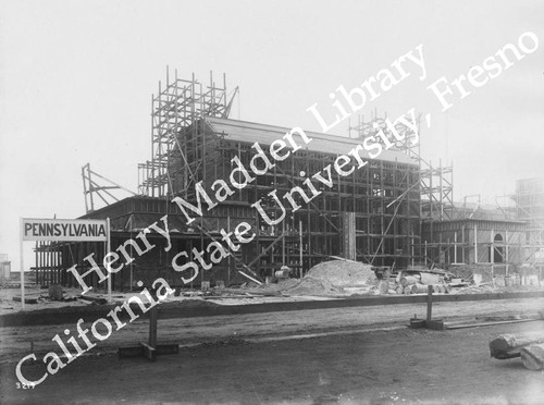 Back of Pennsylvania State Building under construction