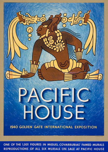 Pacific House, 1940 Golden Gate International Exposition. One of the 1001 Figures in Miguel Covarrubias Famed Murals