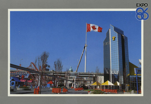 Expo 86, Vancouver, B.C., Canada - World's largest Canadian Flag