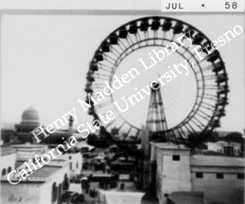 Ferris Wheel and exposition buildings