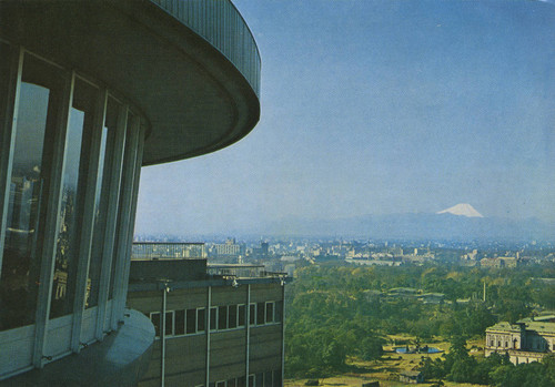 View from the New Otani Hotel's Blue Sky Lounge - Mt. Fiji in distance