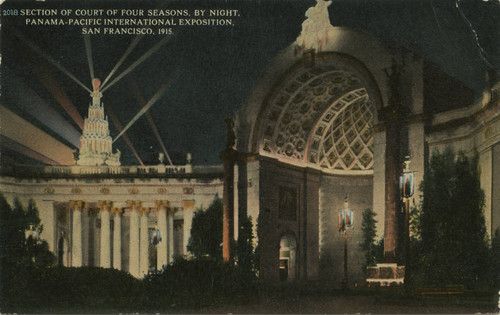 Section of Court of Four Seasons, by Night
